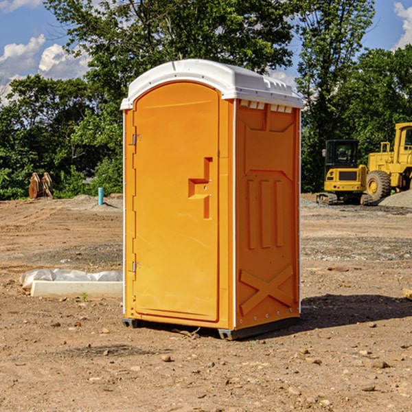 how often are the porta potties cleaned and serviced during a rental period in Steely Hollow OK